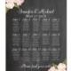 Wedding Seating Chart, Chalkboard Wedding, Floral Wedding, Printable Seating Chart, Seating Plan, Table Chart, Printable Seating Sign #CL108