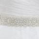 2.5 inches wide crystal and pearls beaded bridal sash, bridal belt, custom made sash