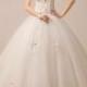 Cap Sleeves Princess Ball Gown Wedding Dress Debutante Dress