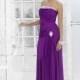 Fashion A-line Strapless Beading Sleeveless Floor-length Chiffon Prom Dresses In Canada Prom Dress Prices - dressosity.com