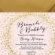 BRUNCH & BUBBLY INVITATION Bridal Shower Invite Blush Pink Gold Glitter Sparkle Calligraphy Elegant Free Shipping Or DiY Printable- Remy