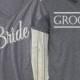 BRIDE Silver Glitter Script Gray Shirt   GROOM Gray Shirt