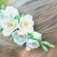 bridal headpiece, freesia wedding hair, bridal hair comb, floral crown, wedding hair pieces, hair pin, wedding accessories, bridal accessory