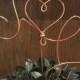 Custom Wedding Cake Topper Wire Rustic Country Initials Heart Love Copper Birthday