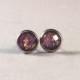 SALE Hypoallergenic Earrings - Purple Gold Foil Earrings - Purple Earrings - Bridesmaids Gift - Boho Earrings - Gift Set - 8MM 906