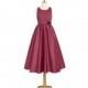 Mulberry Azazie Coraline JBD - Strap Detail Tea Length Scoop Satin Dress - Charming Bridesmaids Store