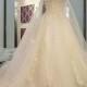 AHW021 New Arrival Elegant Strapless Lace Train Wedding Dresses With Appliques 2017