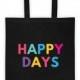 Happy Days black Tote Bag