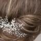 Bridal hair comb  Bridal hair accessories  Wedding hair piece Bridal headpiece  Crystal hair comb Floral hair piece  Rhinestone headpiece