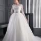 Elegant Lace & Tulle Bateau Neckline Ball Gown Wedding Dress With Beaded Sequin Lace - overpinks.com