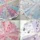 40 ft 12mtrs Fabric Bunting Vintage shabby chic style Wedding party banner floral garland Pink Blue Lilac Garden