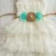 lace flower girl dress-rustic flower girl dress- lace girls dress- lace baby dress- Burlap wedding dress- country flower girl- girls dress