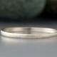 14k White Gold Thin Wedding Band - Solid gold 1.5mm half round ring