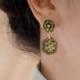 PERIDOT GREEN JEWELRY / gift ideas for women / light green dangle post earrings / dressy earrings / hypoallergenic earrings