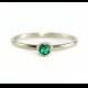 Simple Natural Green Emerald Ring - 14k Palladium White, Yellow or Rose Gold - Promise Ring, Engagement Ring, Wedding Band, Anniversary Ring
