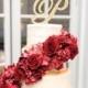 Bling Wedding Cake Topper - Color Crystal Rhinestone Monogram Initial - 6" Tall 