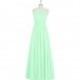 Mint_green Azazie Cherish - Chiffon Keyhole Floor Length Halter Dress - Cheap Gorgeous Bridesmaids Store