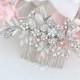 Bridal glam vintage swarovski crystal hair comb. Rhinestone jewel wedding headpiece