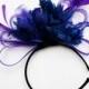 Cadbury Purple & Royal Blue Feathers Fascinator Headband