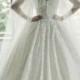 Strapless Embroidered Empire Waist Ballgown Wedding Dress
