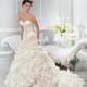 Alluring Organza Satin Sweetheart Neckline Asymmetrical Waistline A-line Wedding Dress - overpinks.com