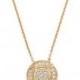 Dana Rebecca Designs 14K Rose Gold Jemma Morgan Circle Pendant Necklace with Diamonds, 16&#034;