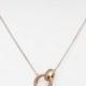 Michael Kors Interlocking Logo Ring Pendant Necklace, 18&#034;