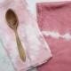 Flour Sack Shibori Dish Towel, Tea Towel: Dusty Rose