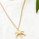 Tiny Palm Necklace, Palm Pendant, Palm Charm Necklace, Girls Necklace, Kids Jewelry, Botanic Jewelry, Botanical, Botanic Necklace