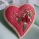 Heart Brooch.Flower Miniatures.Felt jewelry.Felt brooch.Heart embroidery.Gift for mom.Embroidered brooch. Gift for women. SALE. Gift for her