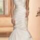 Mermaid Sweetheart Ivory Satin Ruched Wedding Dress Corset Back