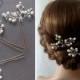 3 Bridal Hair Pins Wedding Hair Pins Set of 3, Bridal Hair Pieces, Pearl Hair Pins, Hair Pins Wedding, Pearl Wedding Hair Pieces - Sabrina