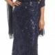 Vince Camuto Blouson Gown with Shawl 
