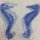 2 Blue Seahorse Cake Toppers Sea Horse Cake Decorations Mermaid Wedding Theme Ocean Party Theme Topper Seahorses