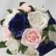 Bridesmaid bouquet ,paper flower, bridal bouquet, wedding paper flower bouquet, bridal flower,paper flower,bouquet paper flower,rose blue,