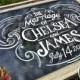 Shabby Chic Custom Wedding Chalkboard Art