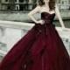 Amazing Tulle Burgundy Gown 