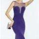 Purple Beaded Matte Jersey Gown by Alyce BDazzle - Color Your Classy Wardrobe