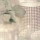 Set of (15) Centerpices Rhinestone Mesh Wrap Glass Cylinder Vases for Weddings or Special Event