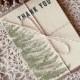Vintage Pine Thank You Notes set of 20