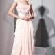 Queenly Sheath-Column Sweetheart Floor Length Chiffon Evening Dress with Crystals COZF1402F - Top Designer Wedding Online-Shop