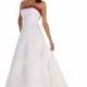 Simple A-line Strapless Beading Floor-length Satin Bridesmaid Dresses - Dressesular.com
