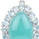 Ethically Mined Natural 13.28CT Minty Blue Green Amazonite & Blue Topaz Pendant Necklace