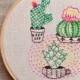 Modern Hand embroidery patterns, Cactus embroidery, plant embroidery, modern embroidery