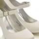 Womens Bridal Stiletto White Ivory Satin Ladies Heels Wedding Bridesmaid Shoes