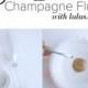 DIY Gold Dot Champagne Flutes