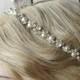 Wedding Headband, Pearl and crystal bridal hairpiece, Rhinestone wedding  headpiece, Swarovski pearl headpiece, bridal headnand