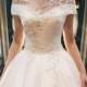 AHW025 New Arrival Elegant Lace Train Wedding Dresses With Appliques 2017