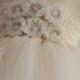 Ivory tutu dress Flower Girl Dress baby dress toddler birthday dress wedding dress newborn - 24M