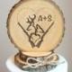 Wedding Cake Topper Rustic Rifles Hunting Heart Personalized
